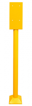 Preview: J&R JR-TP-01 Stand-Notrufsäule für Außenbereiche, Gelb, 1600 x 188 x 200 mm