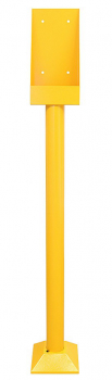 Preview: J&R JR-TP-01 Stand-Notrufsäule für Außenbereiche, Gelb, 1600 x 188 x 200 mm