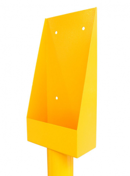Preview: J&R JR-TP-01 Stand-Notrufsäule für Außenbereiche, Gelb, 1600 x 188 x 200 mm