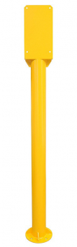 Preview: J&R JR-TP-02 Stand-Notrufsäule für Außenbereiche, Gelb, 1600 x 200 x 200 mm