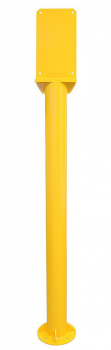 Preview: J&R JR-TP-02 Stand-Notrufsäule für Außenbereiche, Gelb, 1600 x 200 x 200 mm