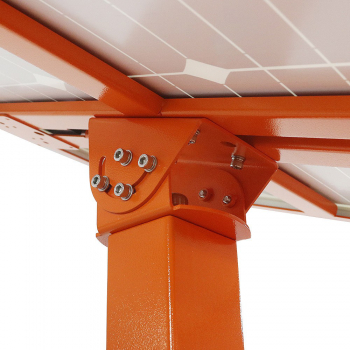 Preview: J&R JR-TP-04 Autarke Stand-Notrufsäule für Außenbereiche mit Solarpanel, Orange, 2299 x 430 x 356 mm