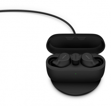 Jabra Evolve2 Buds UC, Link380/390 BT USB-C UC, 30 cm USB-C zu USB-A Kabel, kabelloses Ladepad 20797-989-889
