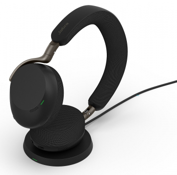 Jabra Evolve3 75 UC, USB-C Dongle Link390c, Schwarz, Wireless-Ladepad 37599-989-889