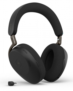 Preview: Jabra Evolve3 85 MS, USB-C Dongle Link390c, Schwarz, Wireless-Ladepad 38599-999-889