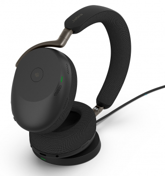 Jabra Evolve3 85 MS, USB-C Dongle Link390c, Schwarz, Wireless-Ladepad 38599-999-889