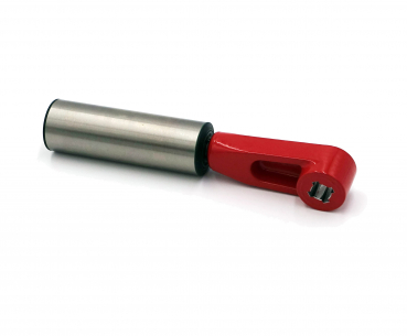 DUK Lever for conveyor belt misalignment switch types LHP/LHM...-L, Aluminum, red coated, stainless steel roller Ø40 mm E60020-ROT