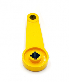 DUK Schalthebel für Förderband-Schieflaufschalter Typ LHR..., OHNE Laufrolle, gelb beschichtet E5104