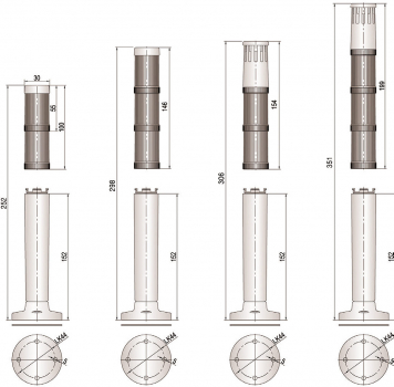 Preview: FHF ML 30 LED Dauerlichtsäule 24 VAC/DC rot, grün 22700101 Preview: FHF ML 30 LED Dauerlichtsäule 24 VAC/DC rot, grün 22700101