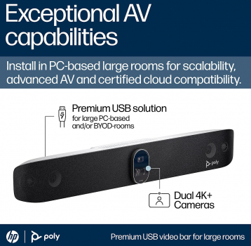 Preview: Poly Studio V72 USB 4K Videobar Teams AV1E3AA#AC3