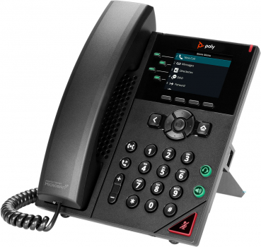Poly VVX 250 4-Line IP Phone, PoE 89B62AA#AC3, 2200-48820-025