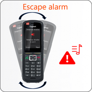 Gigaset R700H PRO rugged DECT Handset with SOS Button S30852-H3176-R102