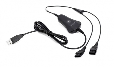 VT QD-Y Training Cable (04), USB-A on 2 x QD, LED, with mute funciton, Length 1.6 meter VT-QD10035