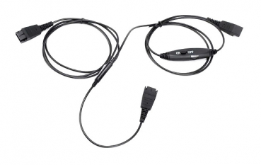 VT QD-Y Training Cable (05), 3 x QD, phone function, mute & volume control, Length 2 meter VT-QD10008