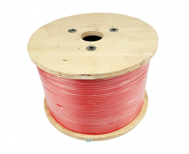 Rip cord 500 meters, galvanized steel, UV res., red RL5F