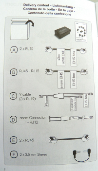 Snom Headset Adapter EHS for the control of wireless headsets for snom 320, snom 370, snom 82x, snom 870, SNOM 7xx 2362