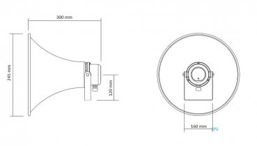 Tema AD630 SIP IP Speaker Horn Druckkammerlautsprecher, PoE, IP65