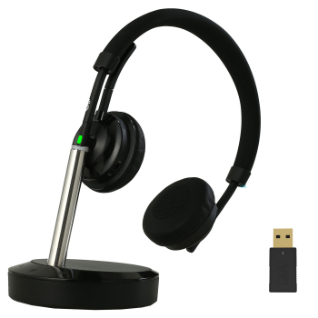 VT X300 BT Duo / Stereo Headset +BT 100U dongle with Base Station, Base Station with Smartphone charging
