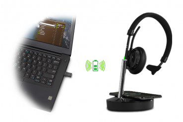 VT X300 BT Duo / Stereo Headset +BT 100U dongle mit Basisstation, Basisstation mit Smartphone Ladepad