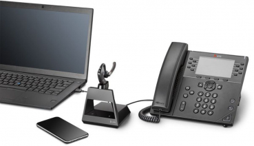 Poly Voyager 5200-M Office Microsoft Teams, 2-Way Base, +USB-C zu Micro USB Kabel EMEA INTL 8H5Q3AA#ABB, 214603-05