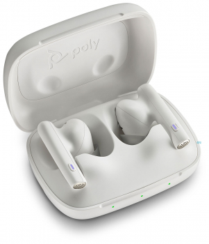 Poly Voyager Free 60 UC M White Sand Earbuds +BT700 USB-C Adapter +Basic Charge Case 7Y8L6AA, 220759-02