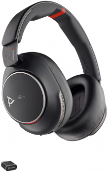 Preview: Poly Voyager Surround 85 UC Microsoft Teams USB-C Headset +USB-C/A Adapter +Ladeständer 8G7T8AA