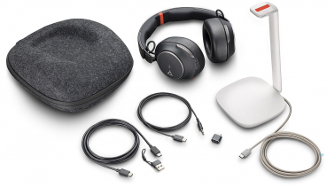 Poly Voyager Surround 85 UC Microsoft Teams USB-C Headset +USB-C/A Adapter +Ladeständer 8G7T8AA