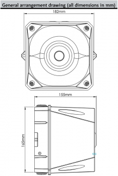Preview: FHF Schallgeber X10 Maxi 10-60 VDC Gehäuse dunkel grau 21533813