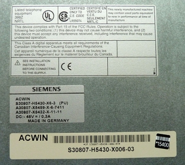 ACWIN AC2 Vermittlungsterminal S30807-H5430-X Refurbished