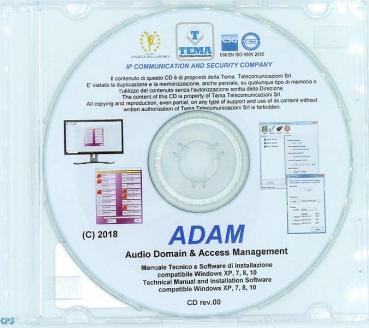 TEMA ADAM manager Until 16 units software