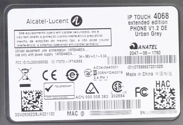 Alcatel 4068 EE IP Touch Extended Edition urban grey 3GV27062DB Refurbished