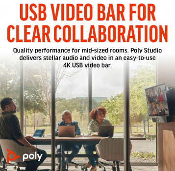 Poly Studio USB Video Bar-EURO 842D4AA#ABB, 7200-85830-101