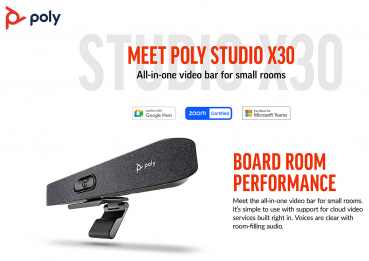 Preview: Poly Studio X30 All-In-One Video Bar EMEA INTL 83Z45AA#ABB, 2200-85980-101