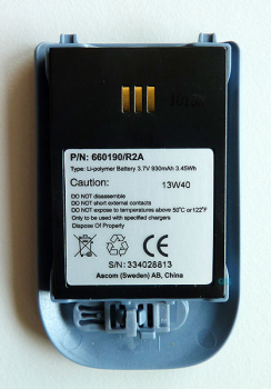 Ascom I62 & D62 DECT Original Akku Batterie 930mAh 3,7V 660190/R2A/R2B 660217 NEU