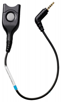 Preview: EPOS CCEL 192, GSM Kabel, ED Easy Disconnect zu 3.5 mm 4-pin Klinkenstecker, 20cm, 6dB Mikrofondämpfung 009888 1000851