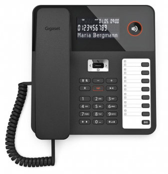 Gigaset DESK 800A schwarz, LC-Display, Anrufbeantworter, Freisprechen, RJ-9 Headsetport S30350-H225-B101