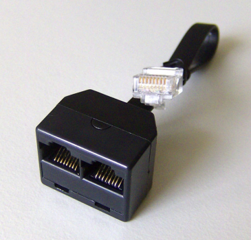 DUOPHON ISDN Y Adapter RJ45 - 2 x RJ45 connect 3 Voice-Boxes DUO2555 NEW