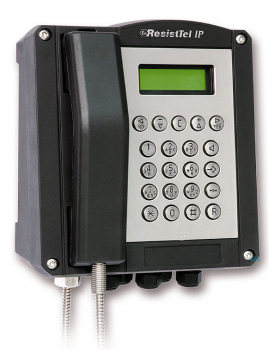 FHF Ex-Telefon ExResistTel IP4, schwarz mit Panzerschnur, Inmetro FHF114442220