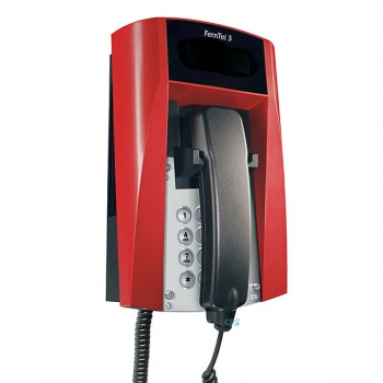 FHF Ex-Telefon FernTel 3 Zone 2 schwarz/rot ohne Display mit Wendelschnur 11240022
