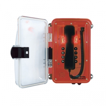 FHF Wetterfestes Telefon InduTel IP rot Kunststoffgehäuse mit transp. Schutztür 1126458602