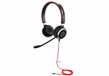 Jabra EVOLVE 40 UC Duo only Headset with 3.5mm Stereo Jack 14401-10 NEW
