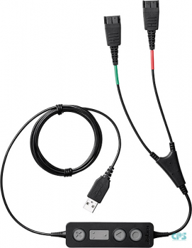 Jabra LINK 265 USB on 2 x QD Y Trainer-Cable 265-09