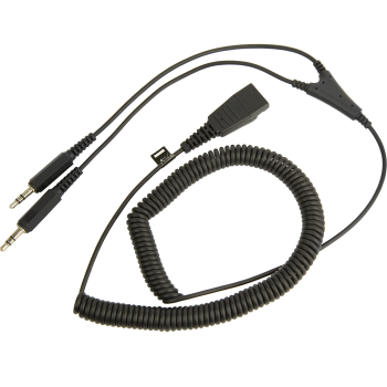 Jabra QD auf 2x 3,5mm Klinke spiral 0,5-2 Meter 8734-599