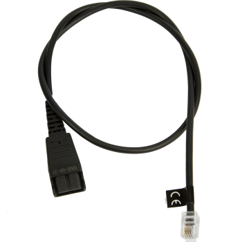 Jabra QD auf RJ10 glatt 0,5 Meter für Lucent Callmaster / Cisco / Plantronics PLX A-22 8800-00-37