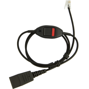 Jabra QD auf RJ10 0,5-1m Stummschalter Regel-Belegung 8800-01-20