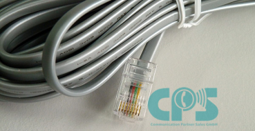 Unify Anschlussschnur 6 m Telefonkabel RJ11/RJ45 silbersatin L30250-F600-A594 NEU