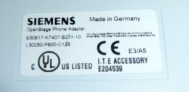 OpenStage Phone Adapter L30250-F600-C128 Refurbished
