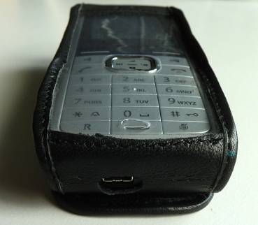OpenStage SL4 Telefontasche Ledertasche mit Rotationsclip Öffnung unten 510SL4Pro NEU