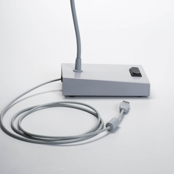 Preview: Plathosys CT-245 PRO, grau, USB Schwanenhalsmikrofon mit Schalttaste 104755