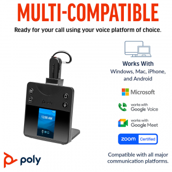 Poly Savi 8445 Office DECT Convertible Headset EMEA 8L5B4AA#ABB, 2-221107-205